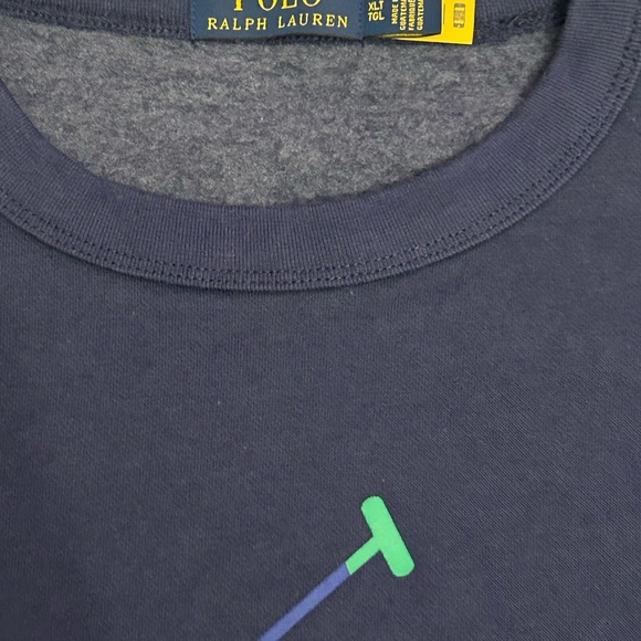 Polo Ralph Lauren Men  Big Pony Sweatshirt Navy Pullover XLT new without tags - Picture 5 of 8